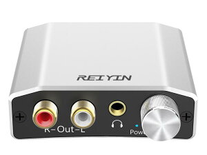 REIYIN DA-01 �����\192kHz 24bit DAC �f�W�^��(��������)���A�i���O(RCA) Toslink/Coaxial ���� RCA/AUX �I�[�f�B�I�̕ϊ���EDA�R���o�[�^�[�E�w�b�h�A���v�E3.5mm�W���b�N ���ʃ{�����[�������t
