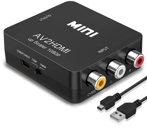 RCA to HDMI�ϊ��R���o�[�^�[ AV to HDMI �ϊ��� AV2HDMI �R���|�W�b�g��HDMI�ɕϊ��A�_�v�^�����]�� AV - HDMI �r�f�I�I�[�f�B�I�ϊ��A�_�v�^ RCA/AV HDMI�ϊ� 1080p/720p�Ή� USB�P�[�u���t��