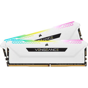 CORSAIR VENGEANCE RGB PRO SL DDR4 ������ 32GB�i16GB×2�j�ő�3600MHz�Ή� Intel XMP�Ή� CL18 �f�X�N�g�b�vPC�p �z���C�g CMH32GX4M2D3600C18W
