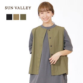 ★ SALE 29.0％OFF ★ SUN VALLEY クルー ベスト サンバレー レディース トップス チョッキ ジレ 32コットン ライトウェザー 綿100% コットン 軽め レイヤード 重ね着 軽やか 新作 春 夏 新作 30代 40代 50代 60代 ファッション元ページ