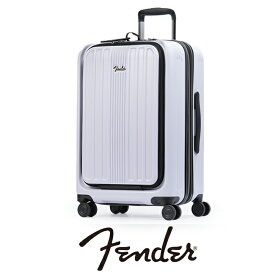 【最大37倍｜6/4 20時～】フェンダー スーツケース Mサイズ 53L/60L 軽量 拡張 中型 フロントオープン 静音キャスター ストッパー USBポート Fender 950-4501