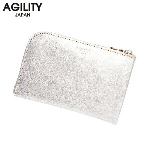 【最大29倍】アジリティ シルバー ゴールド ミドルウォレット 財布 薄い財布 薄型 薄い L字ファスナー ブランド スリム レザー 本革 日本製 レディース AGILITY 0960