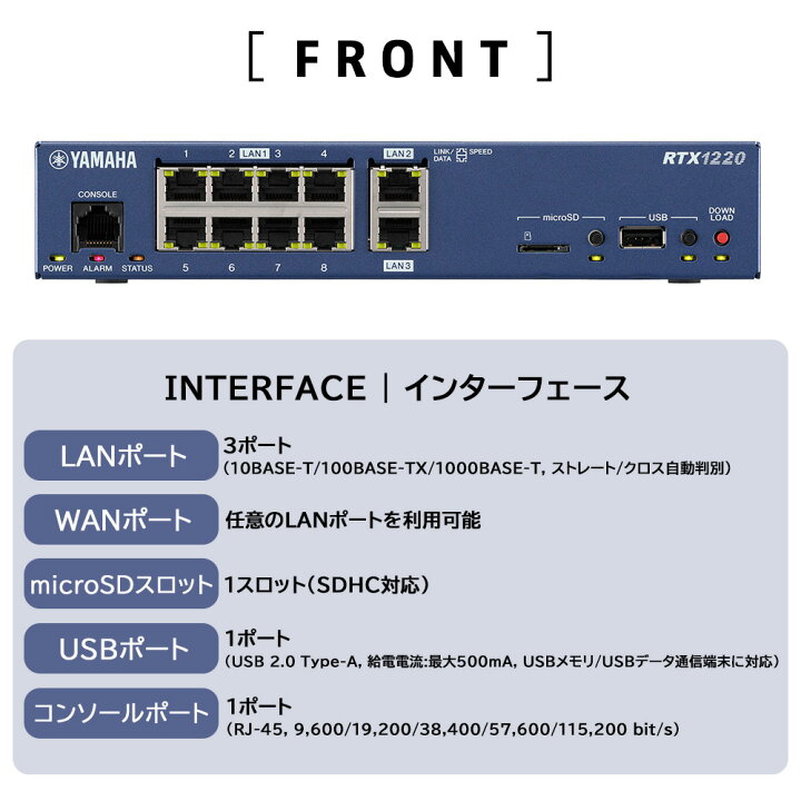 楽天市場】【正規品】 ヤマハ RTX1220 ギガアクセス VPN ルーター  