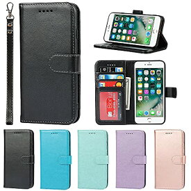 Eastwave アイフォン for iPhone SE 2022 第3世代 / for iPhoneSE 第2世代 ケース for iPhone 7 8 手帳型 財布型 カバー ケース ストラップ付き PUレザー カード収納 横置きスタンド 機能 明るい色 内蔵マグネ