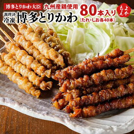 冷凍博多とりかわ80本入り（たれ・しお各40本）【送料無料】博多とりかわ大臣　チャネルティ 焼き鳥 九州 福岡 お取り寄せグルメ 福岡県よかもんショップ