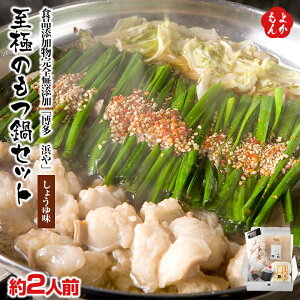 食品添加物完全無添加 博多浜や もつ鍋 醤油(約2人前)【送料無料】ロハス糸島 九州 福岡 お取り寄せグルメ 福岡県よかもんショップ