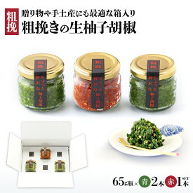 唐辛子を食べる柚子胡椒 65g瓶×3本（青2本、赤1本）【送料無料】居食屋一栄 九州 福岡 お取り寄せグルメ 福岡県よかもんショップ