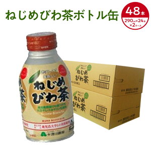 ねじめびわ茶ボトル缶 48本(290ml×24本×2ケース)十津川農場 根占枇杷茶 ノンカフェイン 無香料 無着色 ゼロカロリー ポリフェノール 送料無料