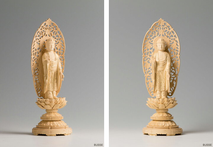楽天市場】仏像 舟立阿弥陀如来 柘植製/ツゲ 丸座 3寸 金泥書 浄土宗 