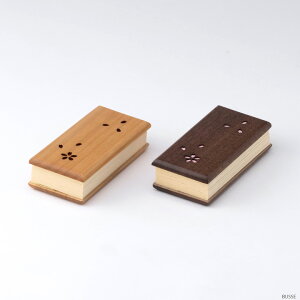 モダン過去帳『木製過去帳さくら 樺桜/ウォールナット 3.0寸 日付あり』 (モダン 過去帳 ミニ仏壇用 過去帖 桜 サクラ かばざくら ナチュラル 3寸 3.0寸 3寸 3号 3号 三寸 日付入り 日入り 日本