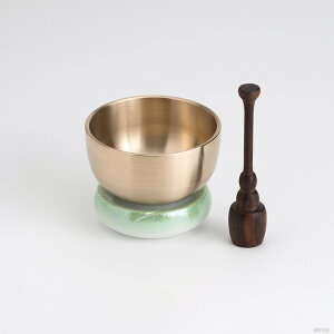 おりんセット やわらぎ ラスターミント 2.0寸/2.3寸 (スタンドりん棒付 おりん ミニ おりんセット かわいい リン 仏具 ミニ仏壇 手元供養)