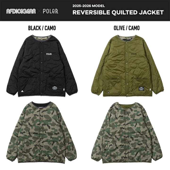 楽天市場】AFDICEGEAR x POLeR REVERSIBLE QUILTED JACKET 
