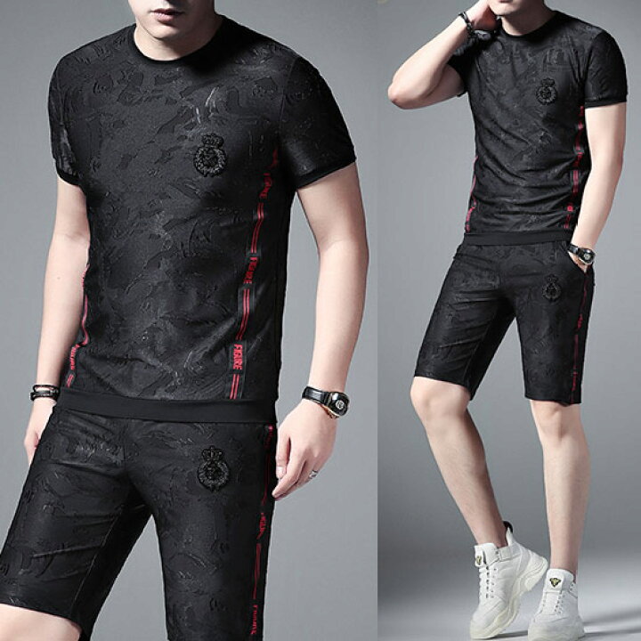 楽天市場 Tシャツ メンズ 刺繍 エンブレム ライン 幾何学 総柄 半袖 Tシャツ メンズファッション オラオラ系 夏服 オシャレ 悪羅悪羅系 ヤンキー チンピラ マイルドヤンキー ストリート系ファッション ラグジュアリースタイル お兄系 大人スタイル バスター 春 夏