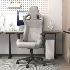 座椅子 ファブリック ゲーミングチェア オフィスチェア ゲーム用チェア デスクチェア リクライニングラ ヘッドレストランバーサポート付き