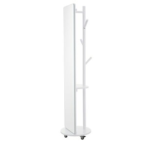 【全品P5倍★今夜20時〜4H限定!】鏡 全身ミラー スタンドミラー 姿見 キャスター ハンガーラック 玄関 おしゃれ 収納 スタンド 回転 DIY 自撮り鏡鏡 ミラー 鏡 壁掛け鏡 全身鏡 飛散防止加工