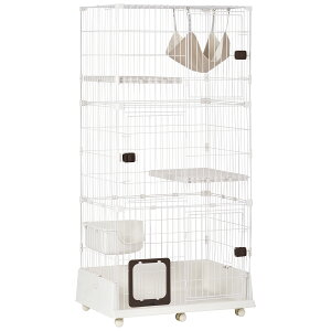 ケージ キャットケージ 3段 ペットケージ キャスター付 猫ゲージ 大型 多頭飼い ネコドア キャットハウス 1段2段可能 留守番 保護 脱走防止 おしゃれ  レビュー投稿キャンペーン対象商品