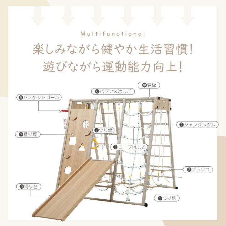 楽天市場】【商品限定P5倍開催！】ジャングルジム 室内 すべり台 