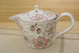 粉引色桜　ポット急須