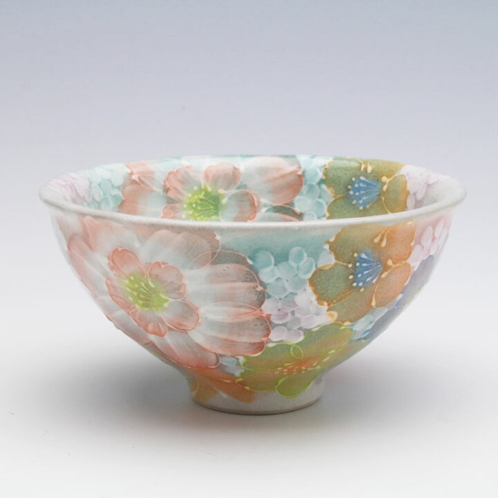 楽天市場】【色彩輪花 飯碗】瀬戸焼 和食器 食器 茶碗 手描き 花柄 