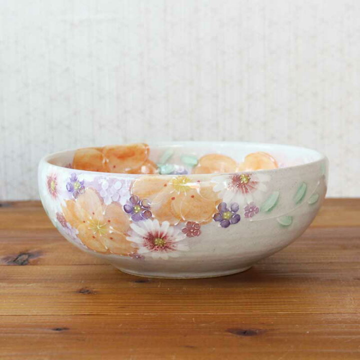 楽天市場】【紅彩京花 預け鉢】瀬戸焼 和食器 食器 盛鉢 深鉢 サラダ 