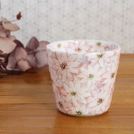 【白絵花紋　姫碗】瀬戸焼 和食器 食器 湯呑 湯飲み そば猪口 お茶 手描き 花柄 プレゼント 贈り物