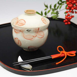 濃絵椿 福蓋碗(大)