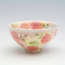 【紅彩優花　飯碗】瀬戸焼 和食器 食器 茶碗 手描き 花柄 プレゼント 贈り物