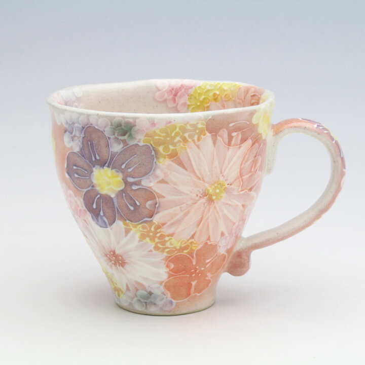 楽天市場】紅彩花間取 マグ【瀬戸焼 和食器 食器 コーヒーカップ  