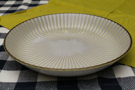 窯変センダン　カレーパスタ皿(Φ22.5cm)ホワイト