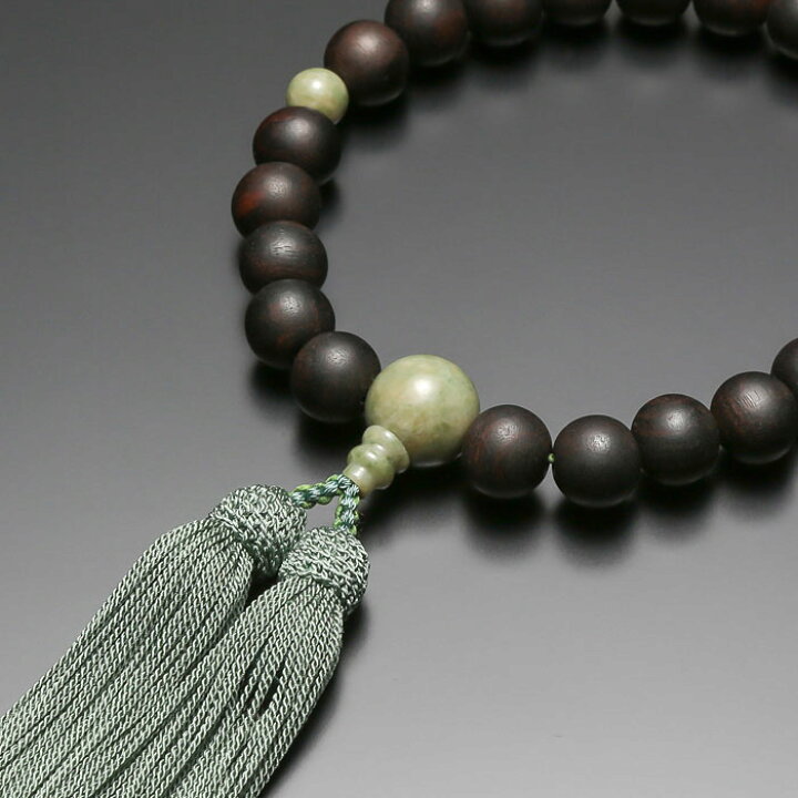 楽天市場】【P2倍☆18日限定】数珠 念珠 男性用 22玉【素挽縞黒檀 独山 