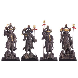 【ポイント2倍】RIYAK 古代色四天王 BASIC 高12×幅5.8×奥4 ×4cm 柘植 仏像