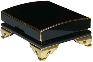 【 宗派問いません】 木製 御文章箱 無地 台付 大 純金箔 仏具