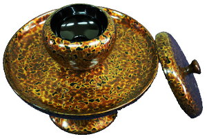 仏具 木製 高茶台 金虫 5.0寸 茶湯器 【宗派問いません】
