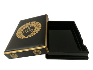 【浄土真宗本願寺派 西 】 木製 純金箔 御文書箱 中【仏具 下がり藤】