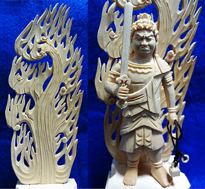 楽天市場】【真言宗】 仏像 総白木 不動明王 4.0寸 不動尊 : 仏壇職人 