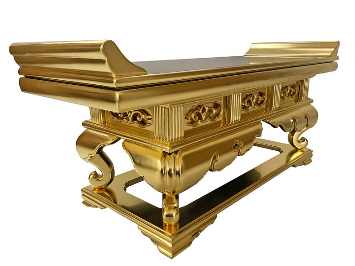 楽天市場】【各宗派】寺院用 仏具 机 若葉入 背短 前卓 3尺 : 仏壇 