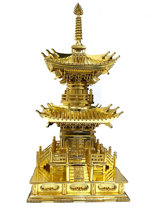 楽天市場】寺院用 仏具 多宝塔 1尺1寸 木製 純金箔 寺院仏具 各宗派 