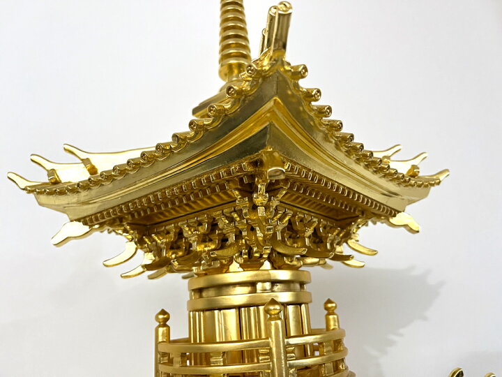 楽天市場】寺院用 仏具 多宝塔 1尺1寸 木製 純金箔 寺院仏具 各宗派 