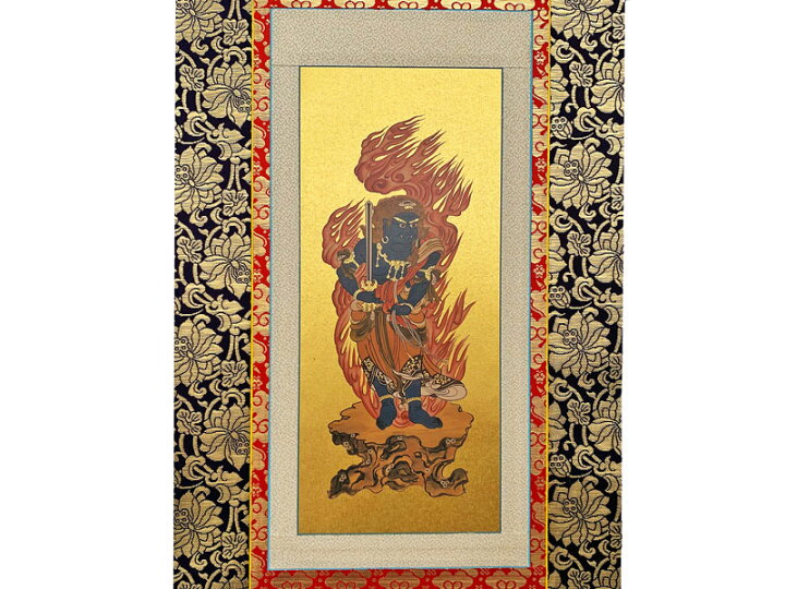 1008円 【SEAL限定商品】 掛軸 仏具 真言宗 両脇掛軸 30代 紺表装 1008円 【SEAL限定商品】 掛軸 仏具 真言宗 両脇掛軸 30代 紺表装