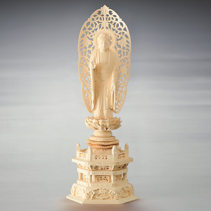 楽天市場】仏像 立阿弥陀如来 六角台座 舟形光背 : 仏壇・仏具専門店 