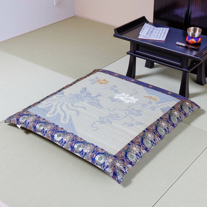 楽天市場】導師座布団 い草座布団 圧縮タイプ 70cm 花喰鳳凰 座布団 