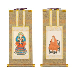仏壇掛軸 蓮彩金襴上仕立 脇侍 宗派 天台宗 真言宗 浄土宗 浄土真宗 臨済宗 曹洞宗 日蓮宗