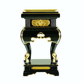 彫入香台　3尺　黒塗り　金箔　寺院用仏具　焼香