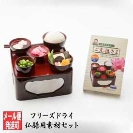 【全品ポイント5倍】フリーズドライ 仏膳用素材セット ご先祖さま 簡単便利 レンジOK!! (お盆 精進料理 御霊供膳 ご先祖様 御先祖様 仏膳 お膳 御膳 御供 仏壇)