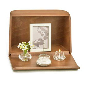 【全品ポイント5倍】小型仏壇 ステージ仏壇 やさしい時間 祈りの手箱 ミニ仏壇 仏具セット 2種(ナチュラル・ブラウン) (三具足 火立て 花立 線香立て モダン仏壇 コンパクト仏壇 手元供養