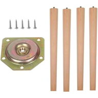 無垢材の家具脚木製の脚 木製家具の脚テーブル脚 丸棒 固定脚 4本セット 10cm-70cmテーブル ソファー 椅…