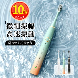 【P10倍】電動歯ブラシ 音波歯ブラシ 高速振動 IPX7防水 USB充電 5つモード 電動ハブラシ 歯垢除去 スマートタイマー機能 5本ブラシヘッド 歯磨き はみがき デンタルケア 静音設計 大人 家族 送料無料 ギフト