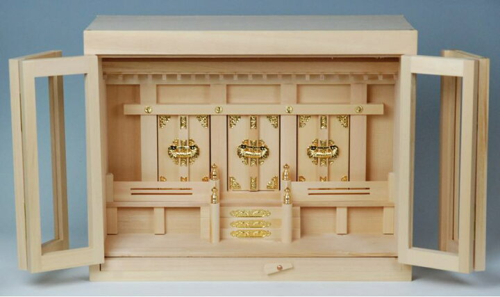 楽天市場】神棚 箱宮 16号 三社型 上級品 国産品 モダン マンション 棚 