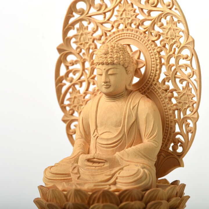 楽天市場】【楽天1位】 仏像 御本尊 総 柘植 （つげ）材 六角台座 2.0 