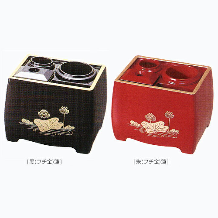 楽天市場】線香 ろうそく 収納 便利箱｜ 2型 4点セット 黒フチ金 